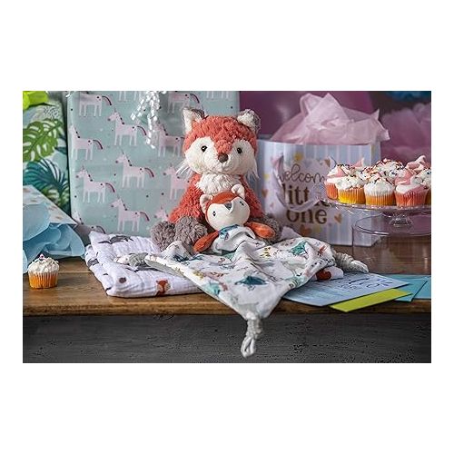  Mary Meyer Little Knottie Lovey Security Blanket, 10 x 10-Inches, Fox