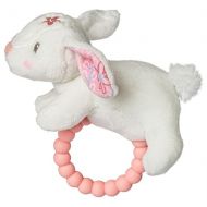 Mary Meyer Soft Baby Rattle with Soothing Teether Ring, 6-Inches, Bella Bunny