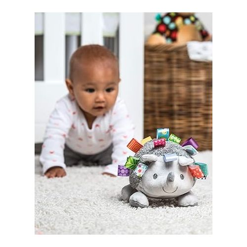  Mary Meyer Taggies Soft Toy, Heather Hedgehog, 8 Inch (Pack of 1) & Taggies Crinkle Me Baby Toy, Heather Hedgehog