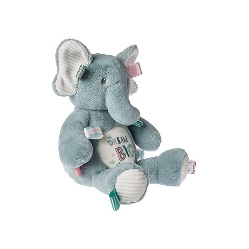  Taggies Stuffed Animal Soft Toy with Sensory Tags, 13-Inches, Dream Big Elephant