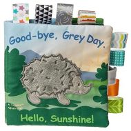 Taggies Touch & Feel Soft Cloth Book with Crinkle Paper & Squeaker, 6 x 6-Inches, Heather Hedgehog