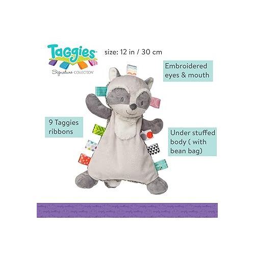  Taggies Soft Toy, Harley Raccoon Lovey, 12 inches