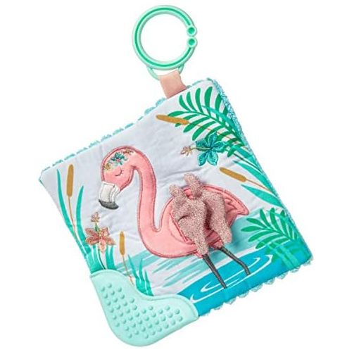  Mary Meyer Crinkle Teether Toy with Baby Paper and Squeaker, 6 x 6-Inches, Tingo Flamingo, (Model: 43131)