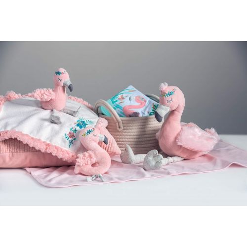  Mary Meyer Crinkle Teether Toy with Baby Paper and Squeaker, 6 x 6-Inches, Tingo Flamingo, (Model: 43131)