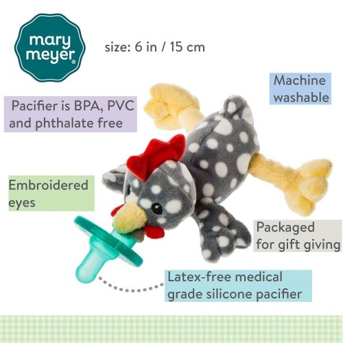  Mary Meyer WubbaNub Soft Toy and Infant Pacifier, Rocky Chicken