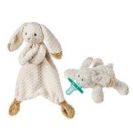 Mary Meyer Oatmeal Bunny WubbaNub Infant Pacifier and Lovey Blanket Bundle