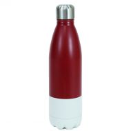 Mary Square 10.5x2.5x2.5 Crimson/White Stainless Steel Water Bottle