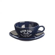 Mason Cash Varsity feinem Steingut Cappuccino & Untertasse, blau