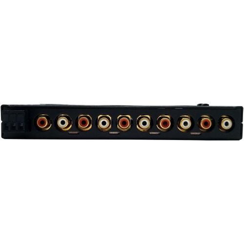  Massive Audio EQ7X Car Equalizer with 7 Band Graphic Equalizer - AUX inputs - 7V RCA Outputs - 8V Line Driver - 12dB Crossover