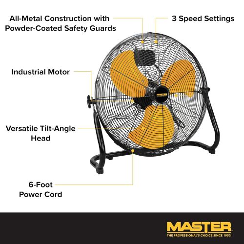  Master MAC-20F-DDF-B 20 High Velocity Floor Fan