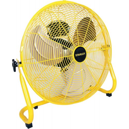 스텐리 Stanley 20 Inch Industrial High Velocity Floor Fan - Direct Drive, All-Metal Construction, 3 Speed Settings, Portable (ST-20F)