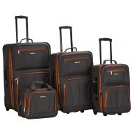 Master Rockland Luggage 4 Piece Set, Charcoal, One Size