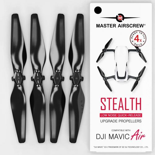  [아마존베스트]Master Airscrew MAS Upgrade Propellers for DJI Mavic AIR in Black - x4 in Set