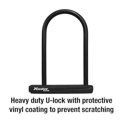  Master Lock 8170D, 6-1/8 inch U-Lock, Black