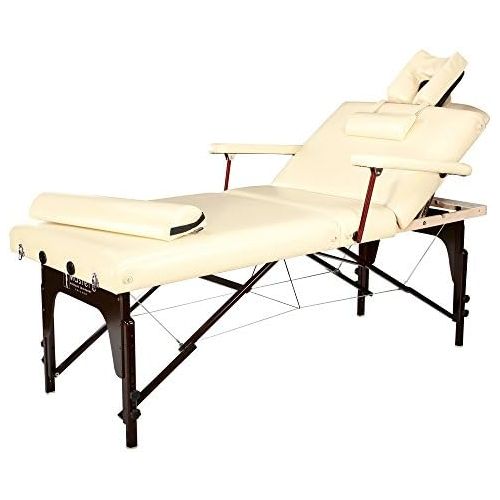  Master Massage Samson Salon Lift-Back Memory Foam Portable Massage Table Package, 31 Inch