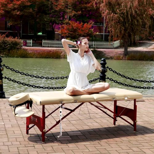  Master Massage Caribbean Deluxe Therma-Top Massage Table Package, Cream, Memory Foam