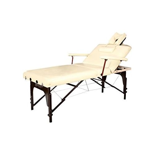  Master Massage 31 Samson Salon Lx Lift-Back Memory Foam Portable Massage Table Package, Beige