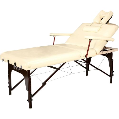  Master Massage 31 Samson Salon Lx Lift-Back Memory Foam Portable Massage Table Package, Beige