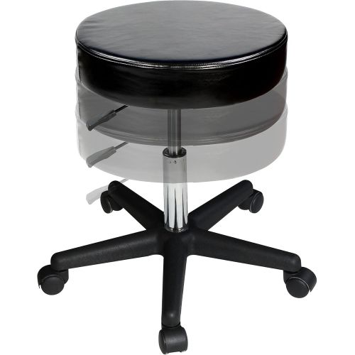  Master Massage Beauty Rolling Swivel Hydraulic Stool, Black Luster