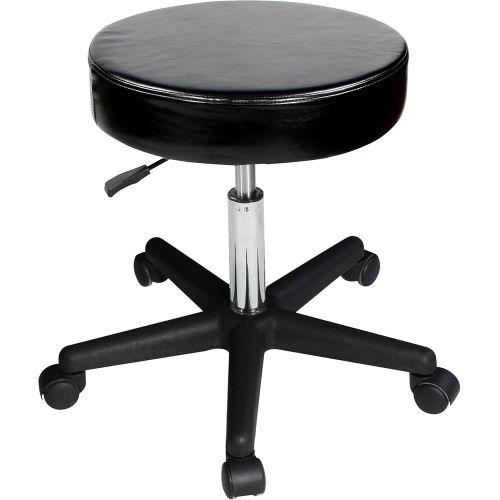  Master Massage Beauty Rolling Swivel Hydraulic Stool, Black Luster