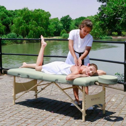  Master Massage 28 Paradise Portable Massage Table Package, Lily Green