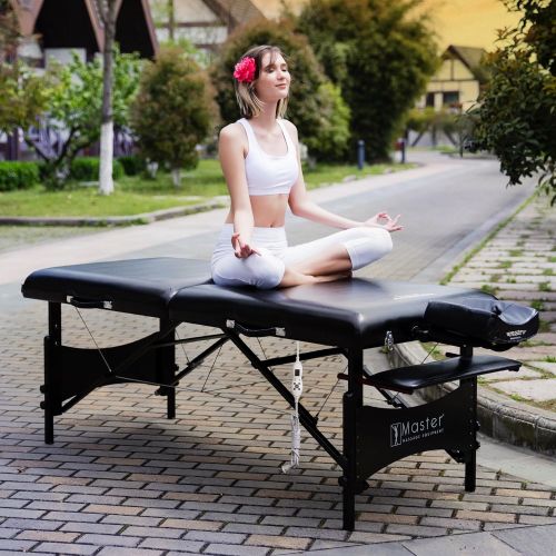  Master Massage 30 Galaxy Lx Portable Massage Table Package Black Color with Memory Foam