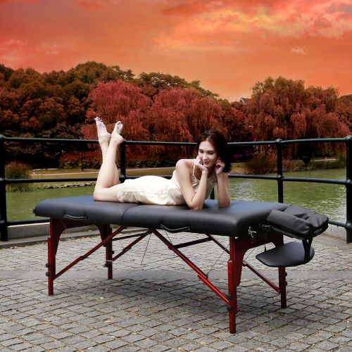  Master Massage 31 Montclair Professional Portable Massage Table Package with MEMORY FOAM Layer -Black