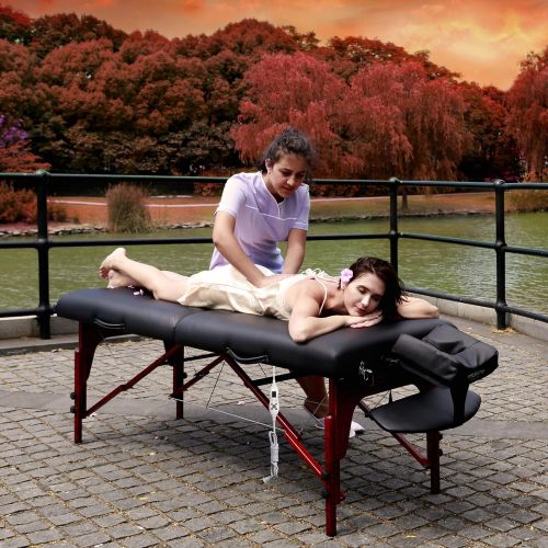  Master Massage 31 Montclair Professional Portable Massage Table Package with MEMORY FOAM Layer -Black