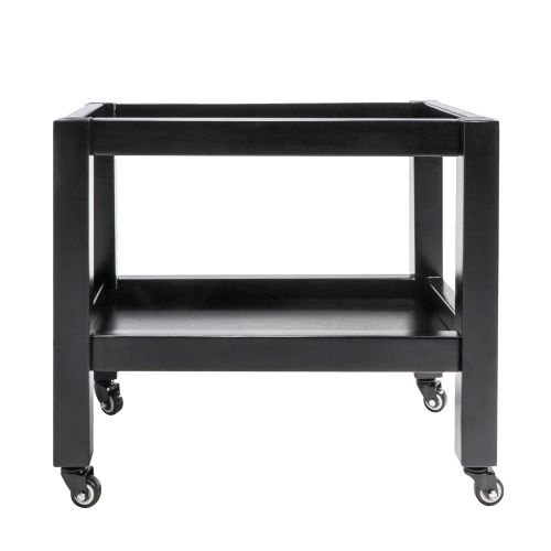  Master Massage Wooden 2-Tier Rolling Cart Mobile Trolley with Wheels for Salon Spa Tattoo Clinics Office Home Use, Black