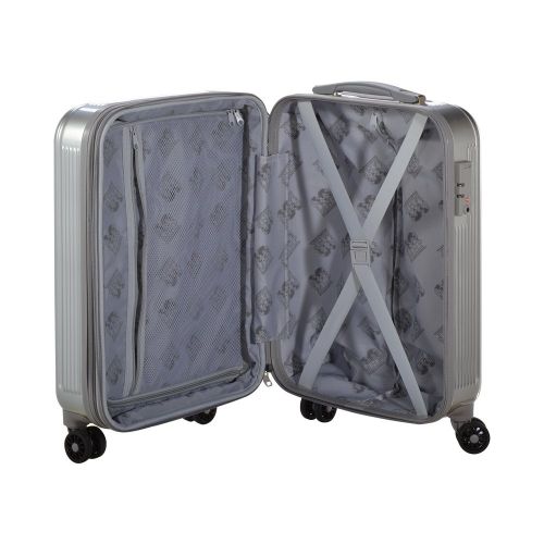  Master Massage Stanwell 20 Expandable Abs Carry-on Luggage, Silver