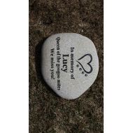 MasterBlasters Custom Engraved Pet Memorial Stone, Engraved Pet Memorial Rock,personalized pet memorial stone, Pet Memorial Garden Stone, Dog, Cat, Bunny