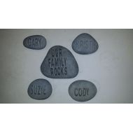 /MasterBlasters Our Family Rocks - 4 Custom Name Rocks and 1 Our Family Rocks