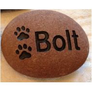 MasterBlasters Custom Engraved Pet Rock Option #2 - Engraved Rock, Stone, Dog, Cat, namesake, etched rock, etched stone, Sandblast