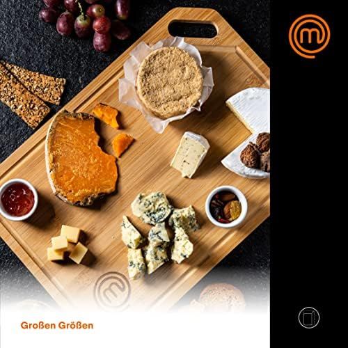  [아마존베스트]MasterChef 2 Piece Bamboo Chopping Board Set, Preparing, Cutting, Dice and Serving, 38.5 x 27.5 cm / 34 x 23.5 cm