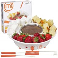 MasterChef Chocolate Fondue Maker- Deluxe Electric Dessert Fountain Fondue Pot Set with 4 Forks and Party Serving Tray (1)