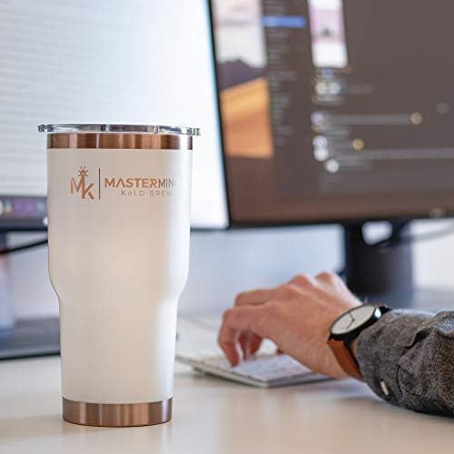  Mastermind Kold Brew Patented Iced Coffee Maker by Mastermind: Premium, Unique Cold Brew Maker & Coffee Mug. 1L Stainless Steel Tumbler + Magnetic Lid + Coffee Filter. Travel Mug & Tea Infuser / Iced C