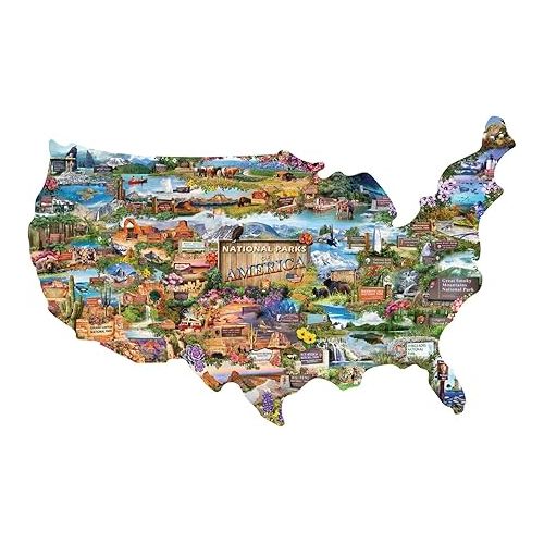 마스터피스 Masterpieces 1000 Piece Jigsaw Puzzle for Adults, Family, Or Kids - National Parks of America - 34.65