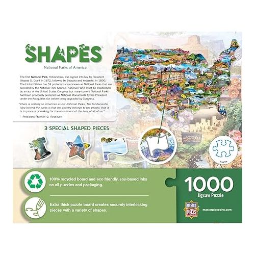 마스터피스 Masterpieces 1000 Piece Jigsaw Puzzle for Adults, Family, Or Kids - National Parks of America - 34.65