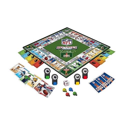 마스터피스 Masterpieces NFL-Opoly Junior Board Game - Collector's Edition Set for Ages 6+ - Officially Licensed NFL Opoly Jr Board Game