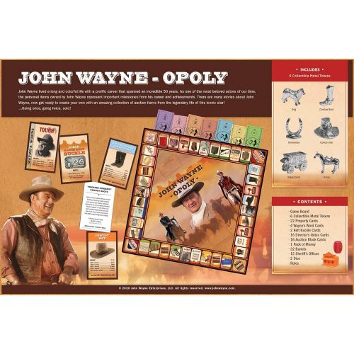 마스터피스 MasterPieces John Wayne Opoly Board Game