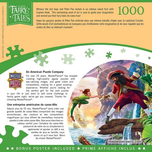 마스터피스 1000 Piece Jigsaw Puzzle for Adult, Family, Or Kids Peter Pan by Masterpieces 19.25X26.75 Family Owned American Puzzle Company