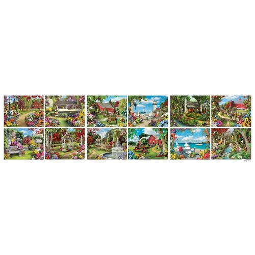 마스터피스 MasterPieces Alan Giana Collection - Country & Garden Scenes 12 Pack Jigsaw Puzzles