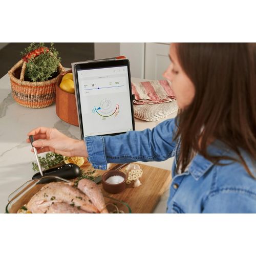  Mastrad Meat Thermometer | meat it Wireless Grill and BBQ Cooking Sensor | Connects Via Bluetooth To Free Cooking App