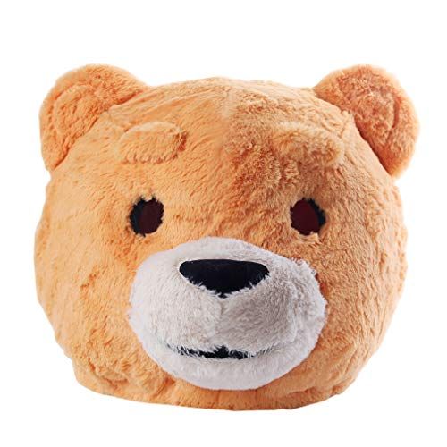  할로윈 용품MatGui Plush Teddy Bear Head Mask Halloween Teddy Bear Mascot Costume Yellow