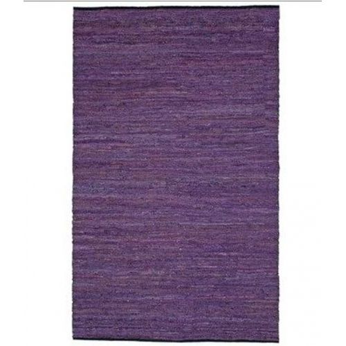  Matador Leather Chindi Rug, 4 by 6-Feet, Gray