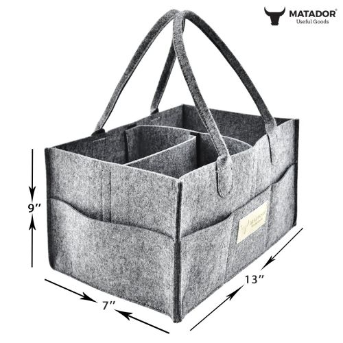  Matador Useful Goods Baby Diaper Caddy Organizer - Nursery Storage Bin for Changing Table and Car, Portable...