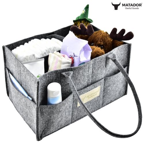  Matador Useful Goods Baby Diaper Caddy Organizer - Nursery Storage Bin for Changing Table and Car, Portable...