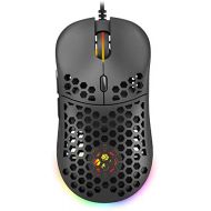 Matar MT-X24 Honeycomb Ultra Lightweight Gaming Mouse Up to 16000 Dpi - 60g (Pixart 3389, Black)