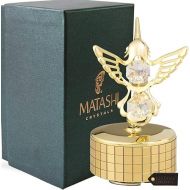 Matashi Gift for Her - Hummingbird Music Box Playing Swan Lake - 24K Gold Plated Crystal Studded Gift for Mom - Ideal Idea - Music Boxes for Women