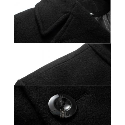  [아마존 핫딜] [아마존핫딜]Match Mens Wool Classic Pea Coat Winter Coat